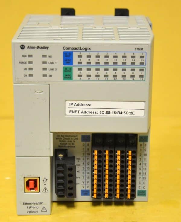 2018 Allen Bradley 1769-L16ER-BB1B /A CompactLogix 5370 Ethernet Controller