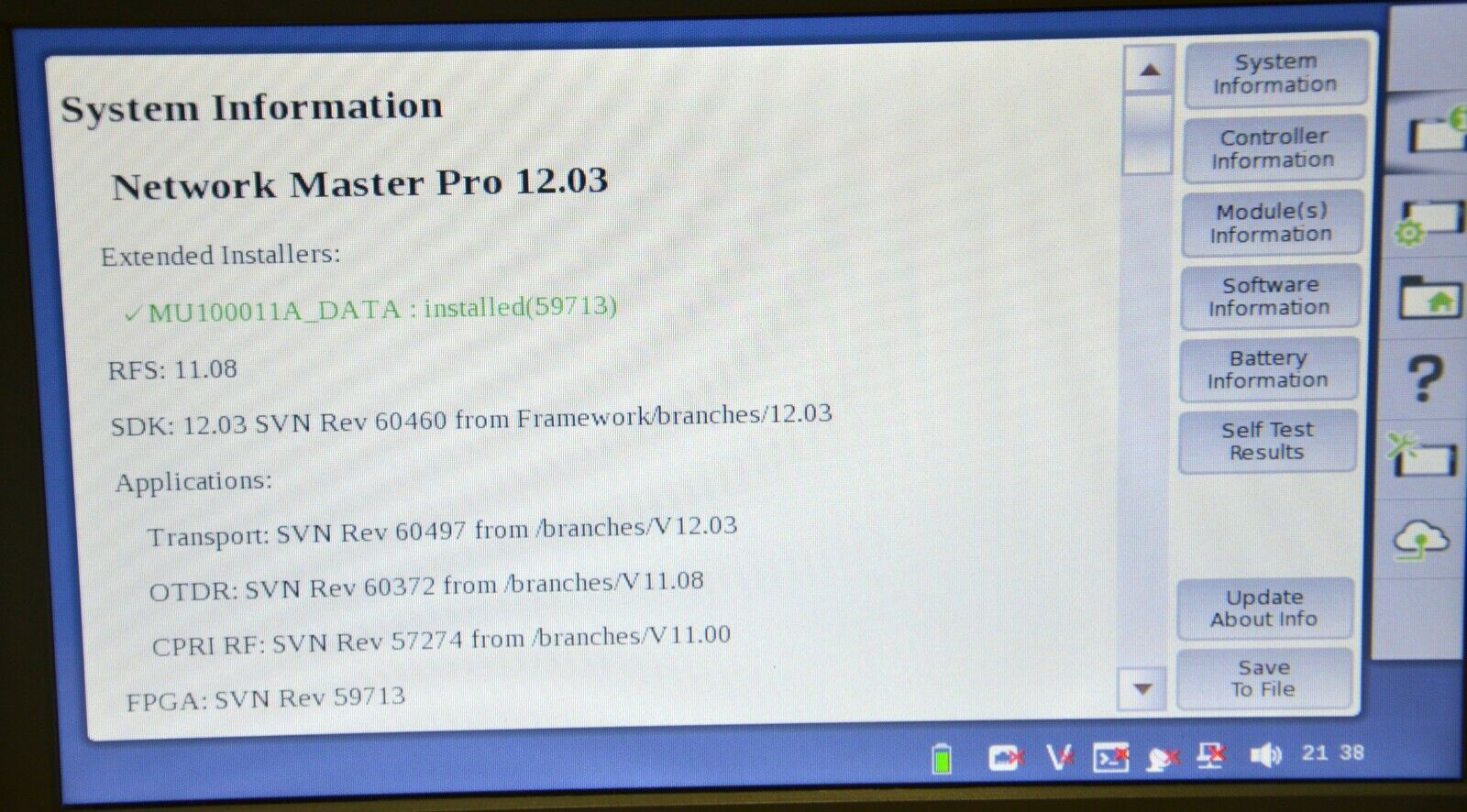 Anritsu MT1000A Network Master Pro Test OTDR SM MM MU100021A Module OPT 2,10, 21
