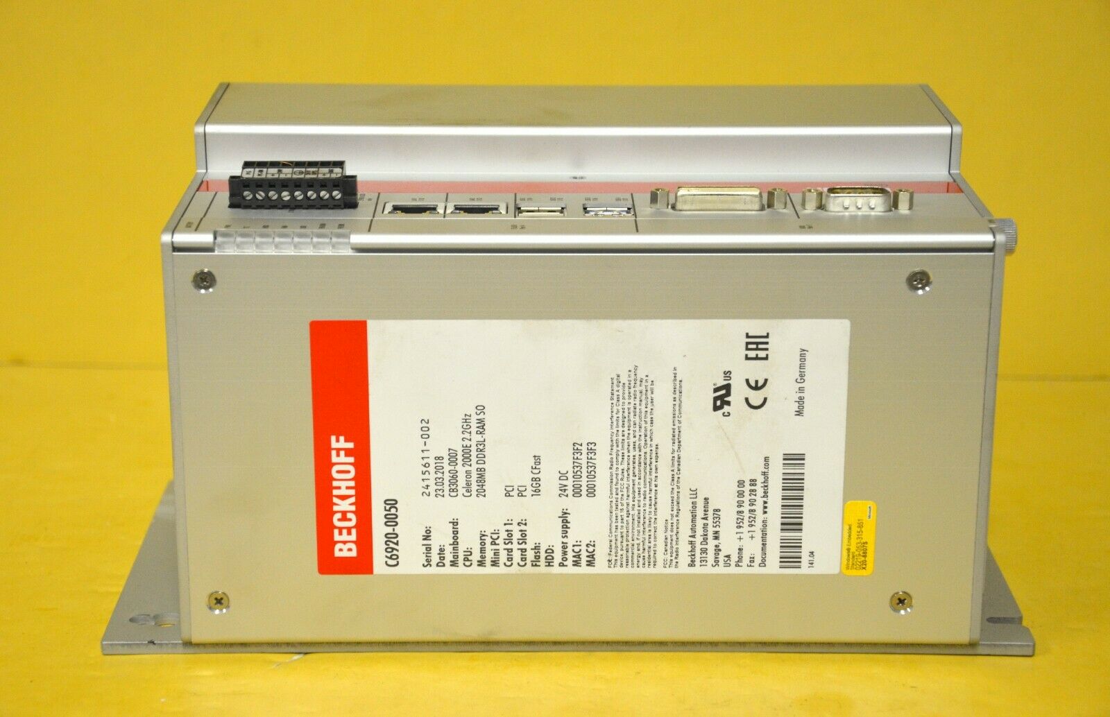 Beckhoff C6920-0050 Industrial PC