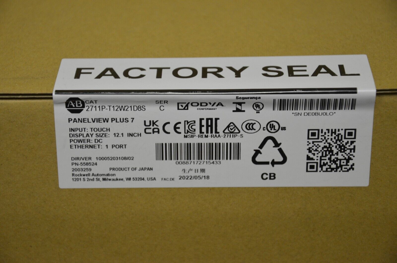 Allen Bradley 2711P-T12W21D8S